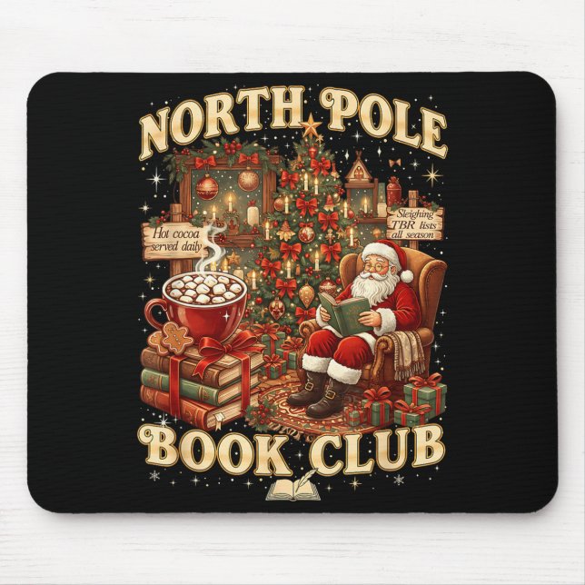 North Le Book Club Cozy Christmas Reading Gift  Mouse Pad (Front)