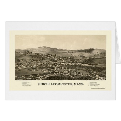 North Leominster MA Panoramic Map _ 1887