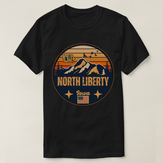 North Liberty, Iowa T-Shirt (Design Front)