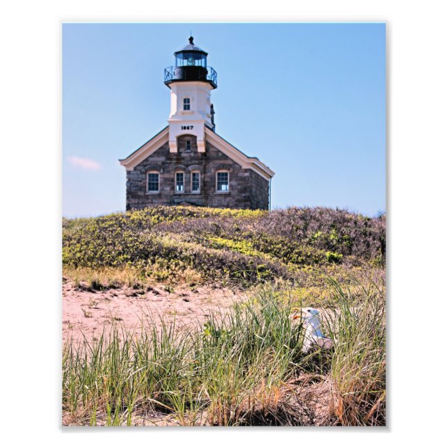 North Lighthouse, Block Island RI Photo Print (Front)