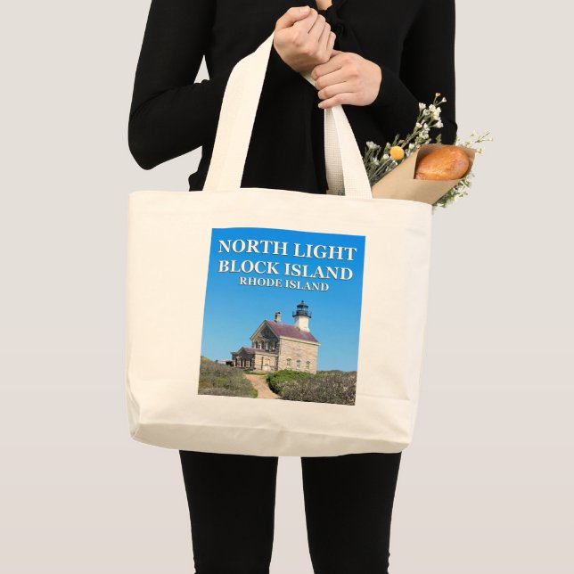 North Lighthouse, Block Island RI Tote Bag (Front (Product))