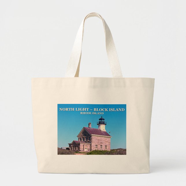 North Lighthouse, Block Island RI Tote Bag (Front)