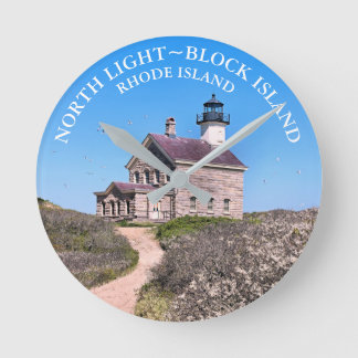 North Lighthouse, Block Island RI Wall  Clock