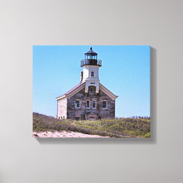 North Lighthouse, Block Island Wrapped Canvas Print (Front)