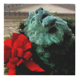 North Lion at the Art Institute of Chicago Faux Canvas Print