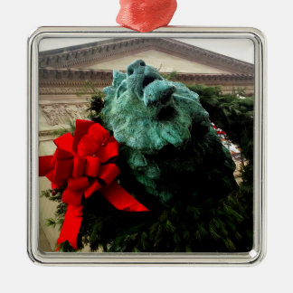 North Lion at the Art Institute of Chicago Metal Ornament