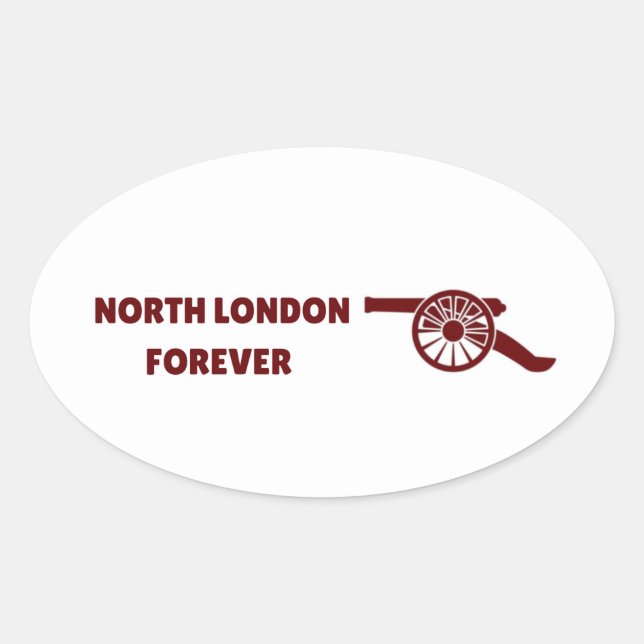 North London Forever Oval Sticker (Front)