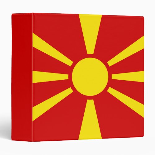 North Macedonia Flag 3 Ring Binder