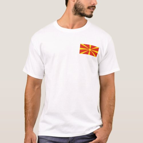 North Macedonia Flag and Map T_Shirt