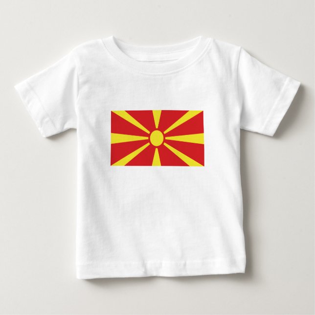North Macedonia Flag Baby T-Shirt (Front)
