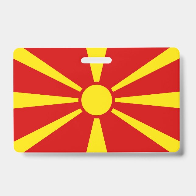 North Macedonia Flag Badge (Front)