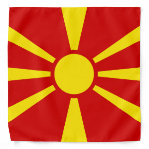 North Macedonia Flag Bandana