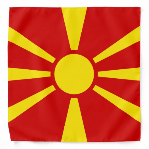 North Macedonia Flag Bandana