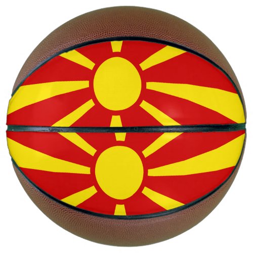 North Macedonia Flag Basketball