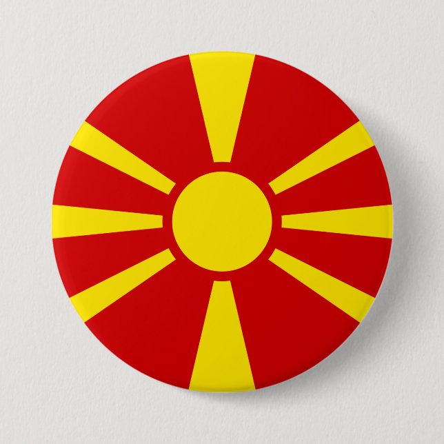 North Macedonia Flag Button (Front)