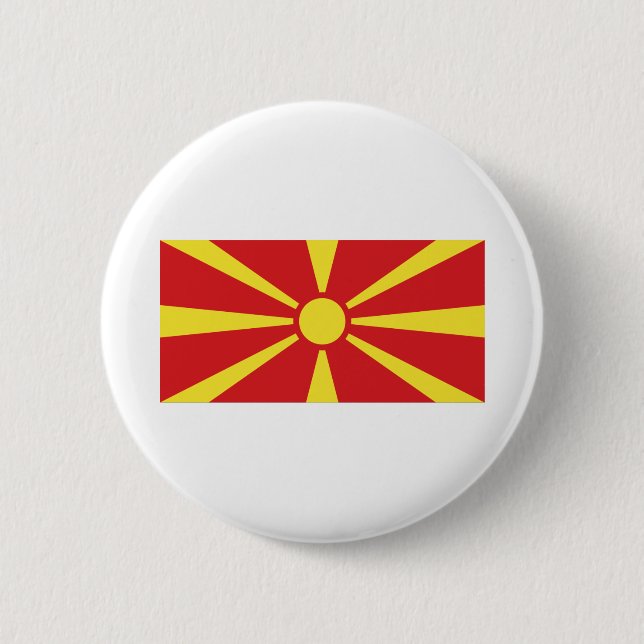 North Macedonia Flag Button (Front)