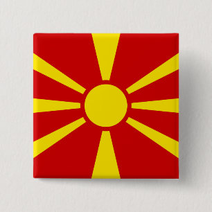 North Macedonia Flag Button