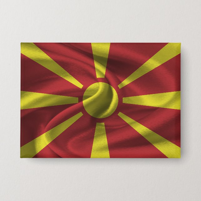 North Macedonia Flag Button (Front)