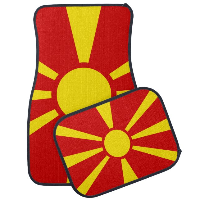 North Macedonia Flag Car Floor Mat (Set)