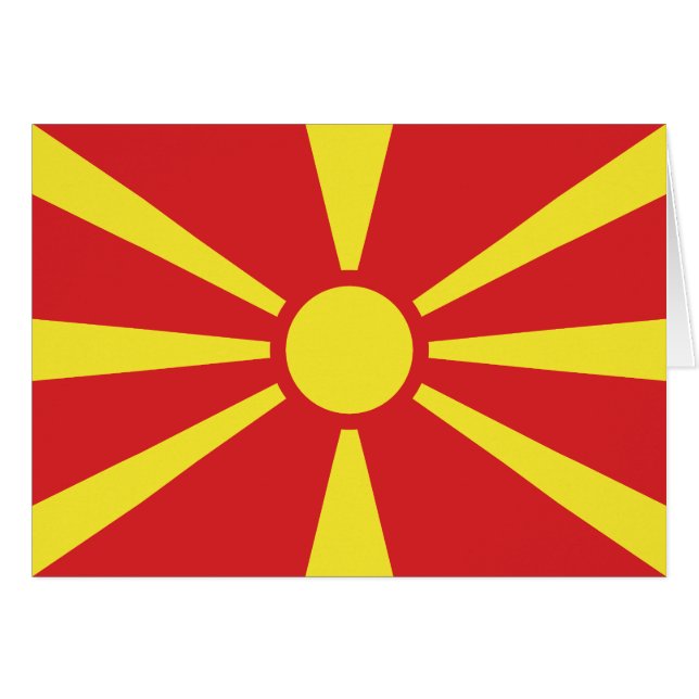 North Macedonia Flag Cards (Front Horizontal)