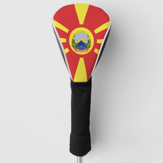 North Macedonia flag-coat of arms  Golf Head Cover (Front)