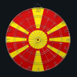 North Macedonia Flag Dart Board<br><div class="desc">North Macedonia Flag</div>