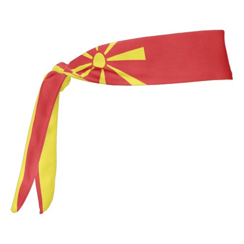 North Macedonia Flag Elegant Patriotic Tie Headband