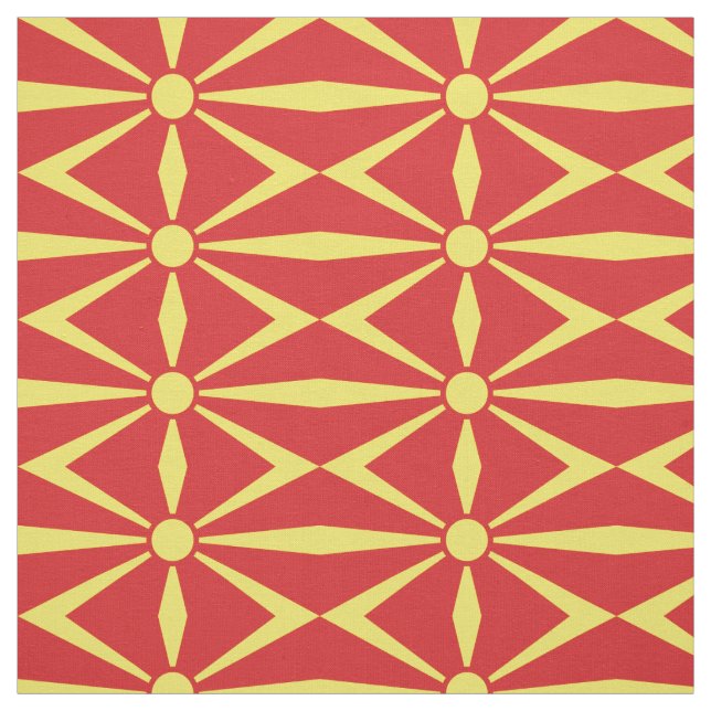 North Macedonia Flag Fabric (Swatch)