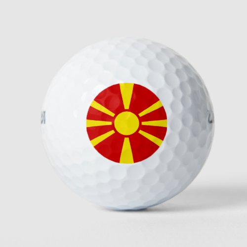 North Macedonia Flag Golf Balls