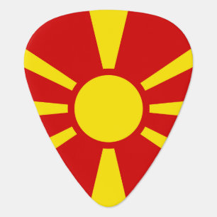 North Macedonia Flag Guitar Pick
