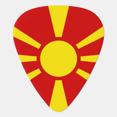 North Macedonia Flag Guitar Pick