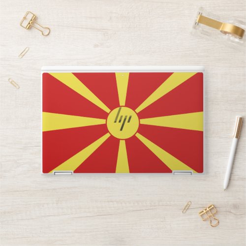 North Macedonia flag HP Laptop Skin