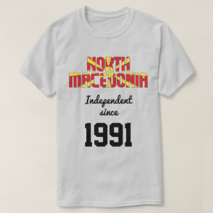 North Macedonia Flag Independence Celebration T-Shirt