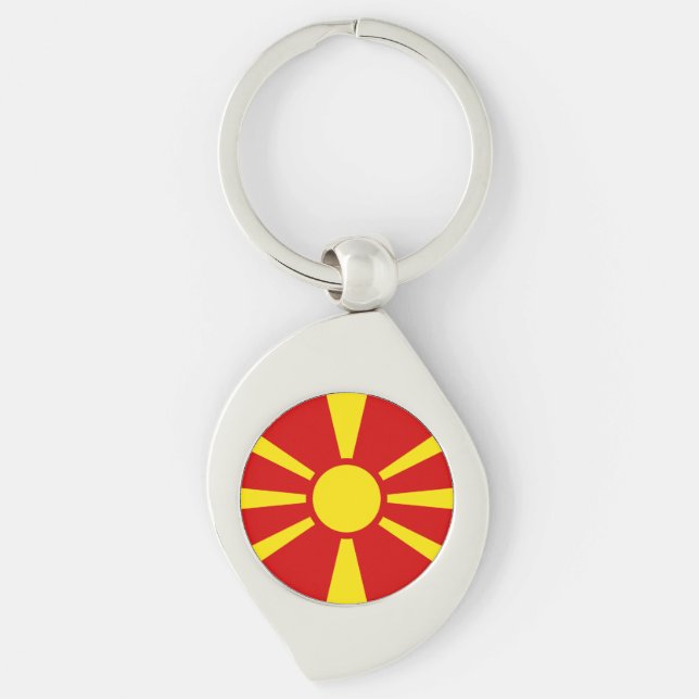 North Macedonia Flag Keychain (Front)