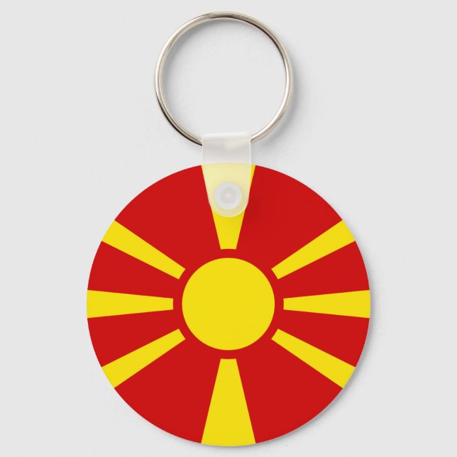 North Macedonia Flag Keychain (Front)