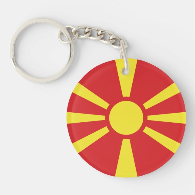 North Macedonia Flag Keychain (Front)