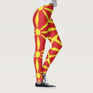 North Macedonia Flag Leggings