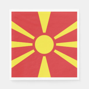 North Macedonia Flag Napkins
