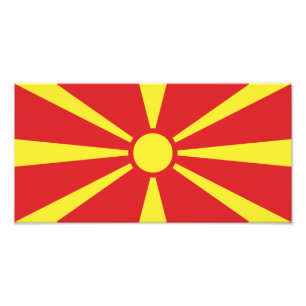 North Macedonia Flag Photo Print