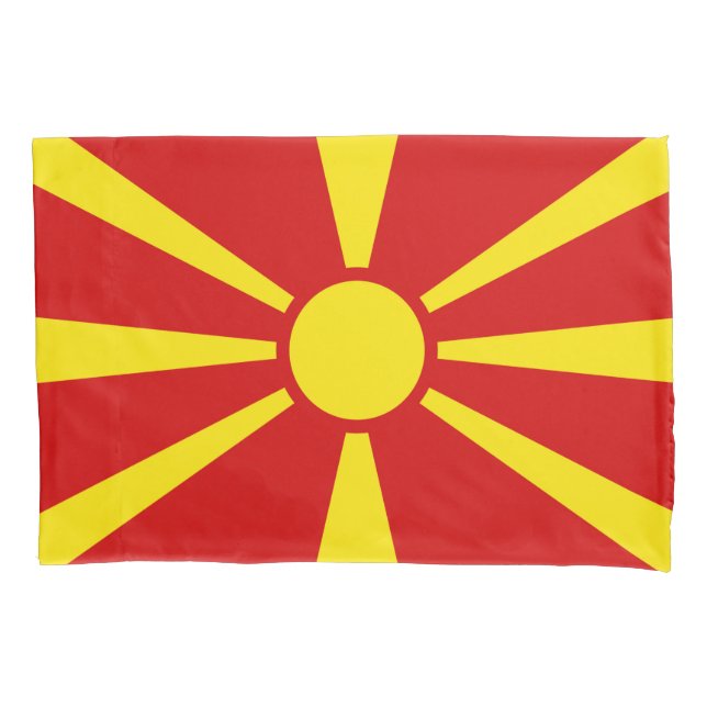 North Macedonia Flag Pillow Case (Front)