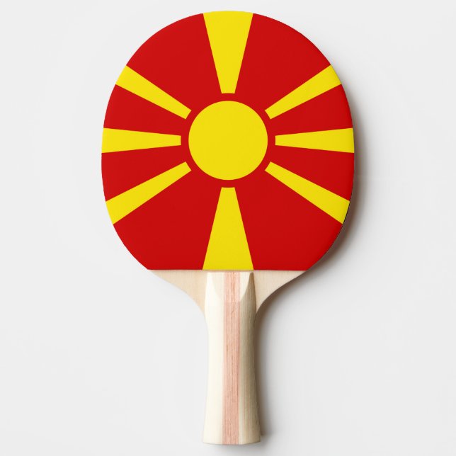 North Macedonia Flag Ping Pong Paddle (Front)