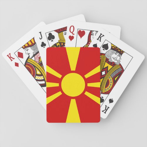 North Macedonia Flag Poker Cards