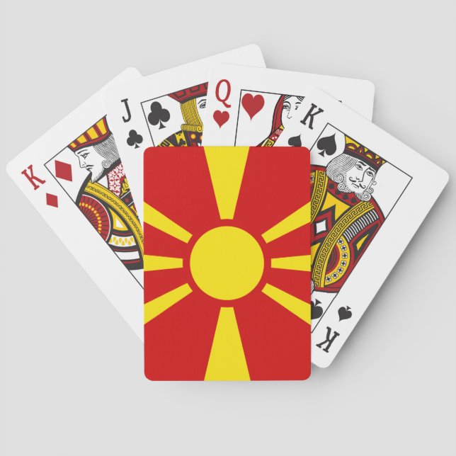 North Macedonia Flag Poker Cards (Back)