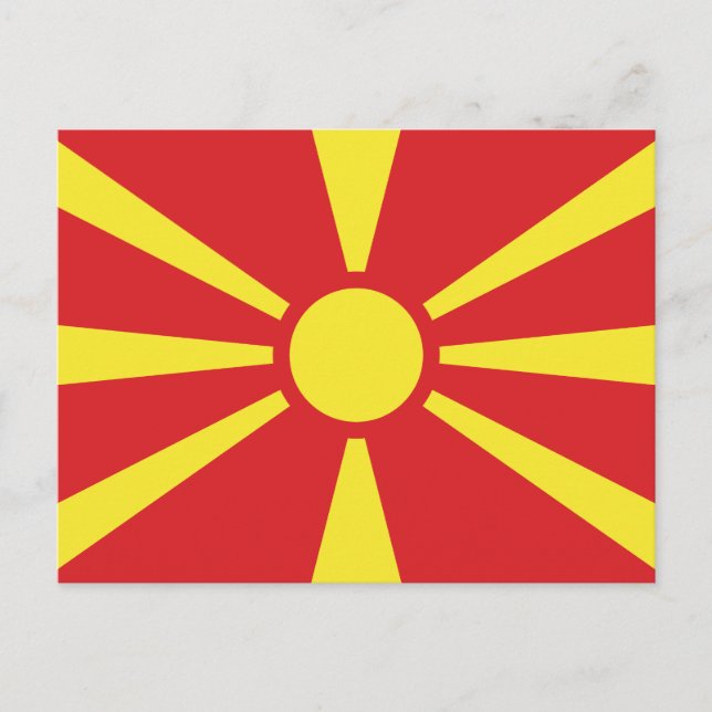 North Macedonia Flag Postcard (Front)