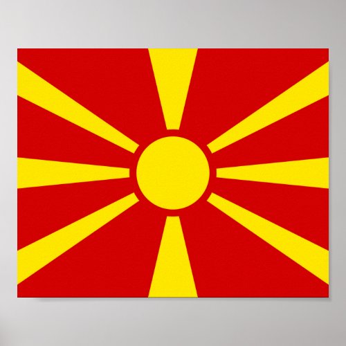 North Macedonia Flag Poster