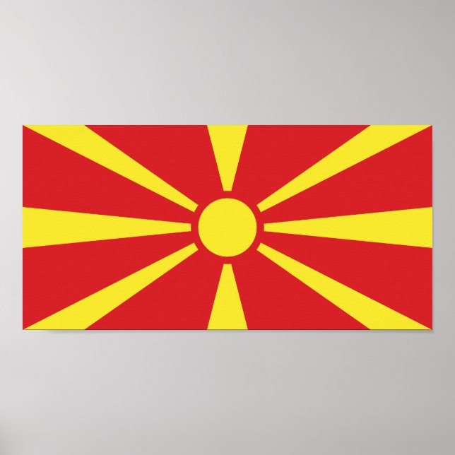 North Macedonia Flag Poster (Front)