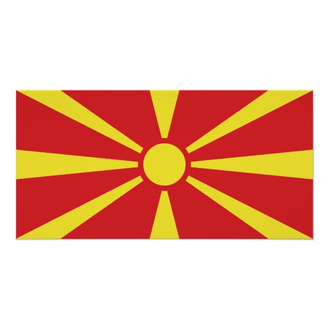 North Macedonia Flag Poster (Front)