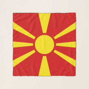 North Macedonia Flag Scarf