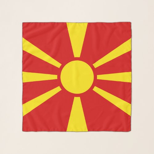 North Macedonia Flag Scarf