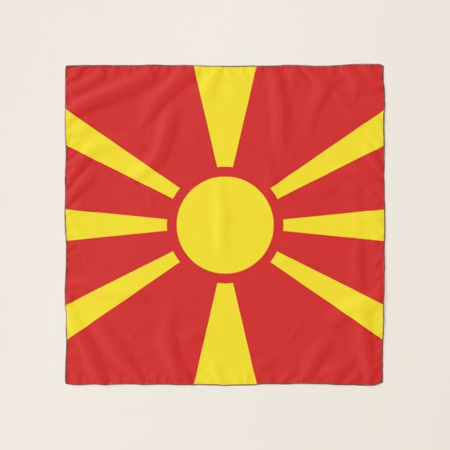 North Macedonia Flag Scarf (Front)